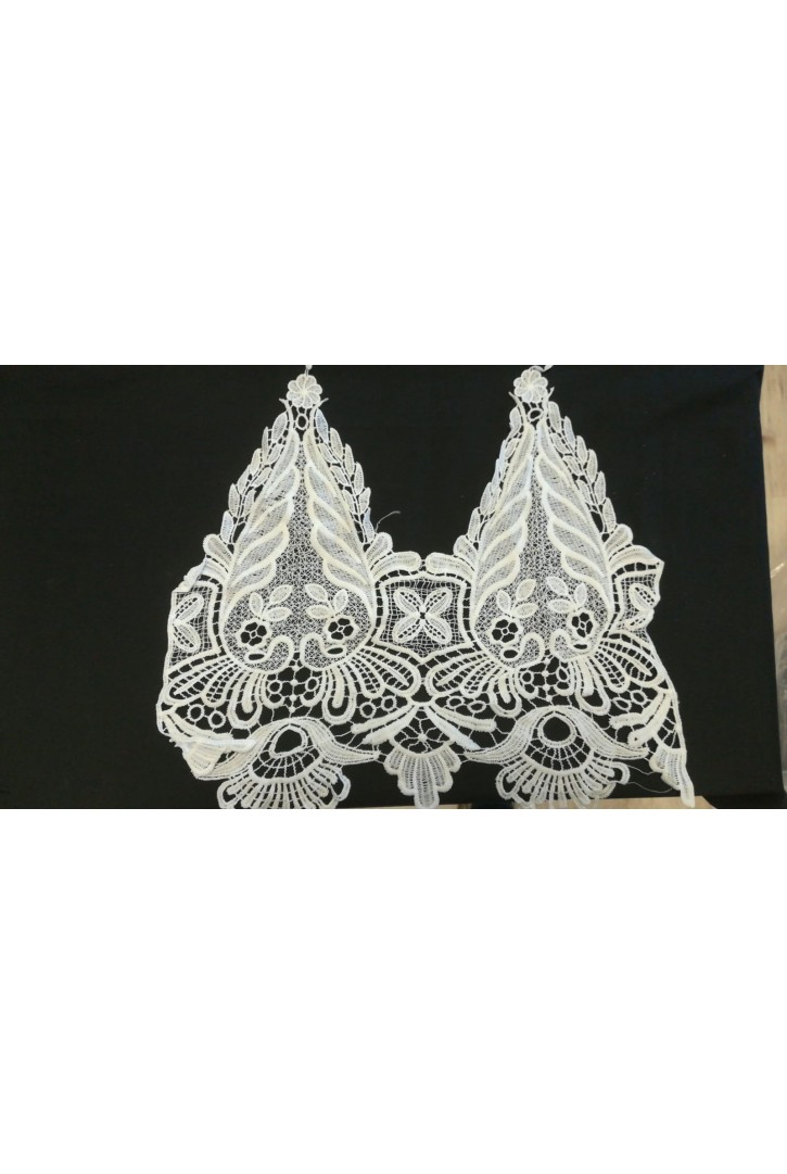 Ham İthal Polyester Brode Yaka, 44 cm