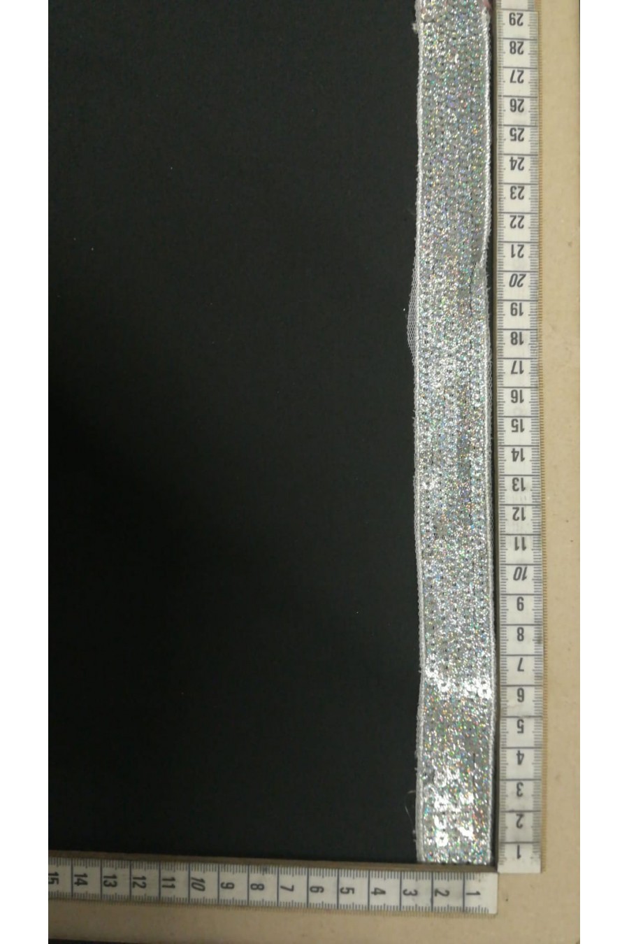 Gümüş Pullu Simli Beyaz Tül Bant, 2.5 cm