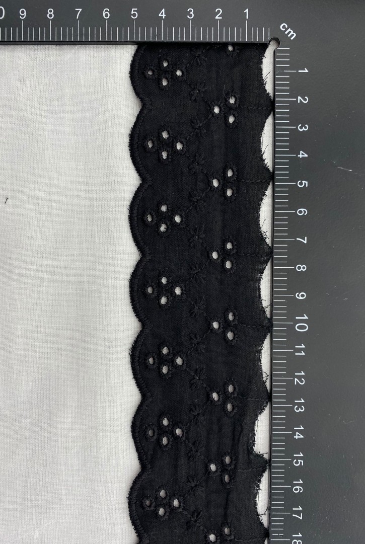 Siyah Vual Brode Bant, Mat Polyester