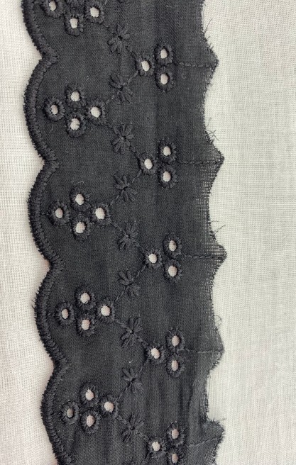 Siyah Vual Brode Bant, Mat Polyester