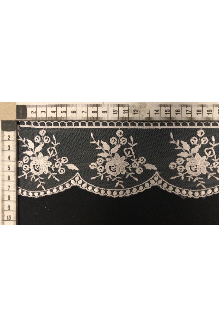 Pudra Tül Üzeri Brode Bant