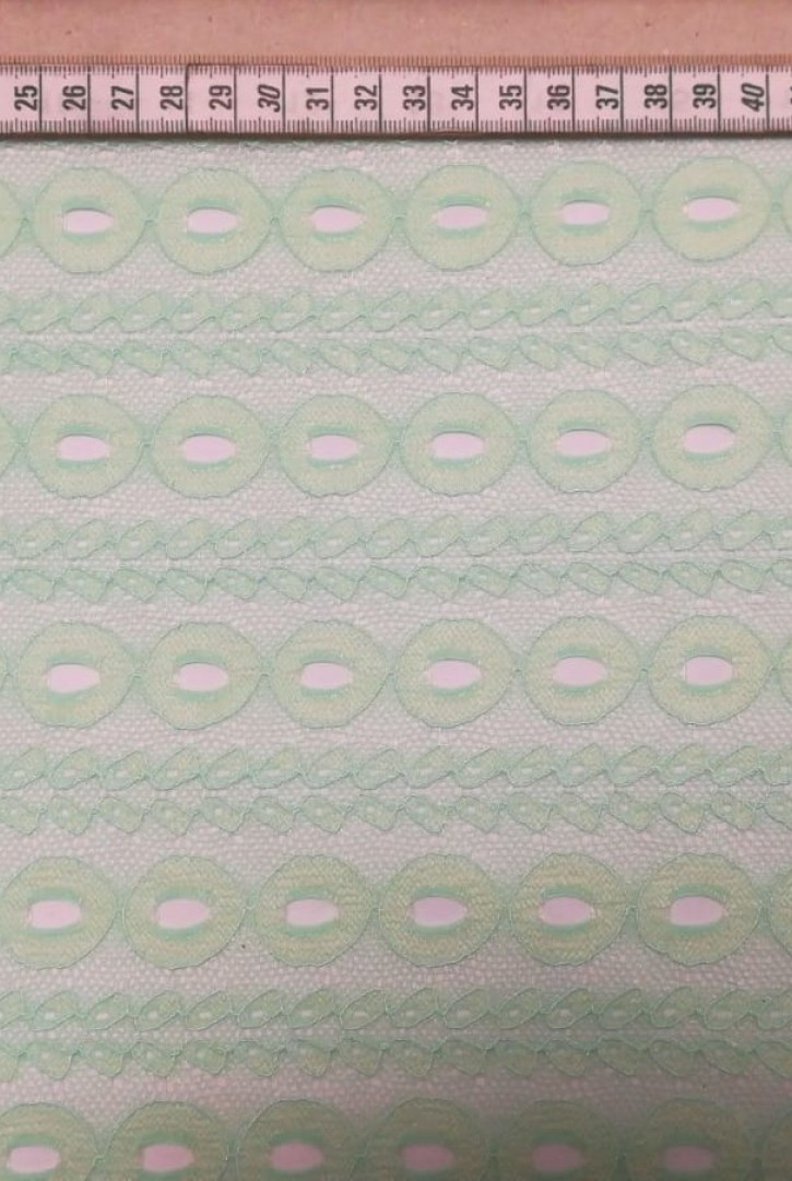 Fıstık Yeşili Naylon Likralı İthal Dantel