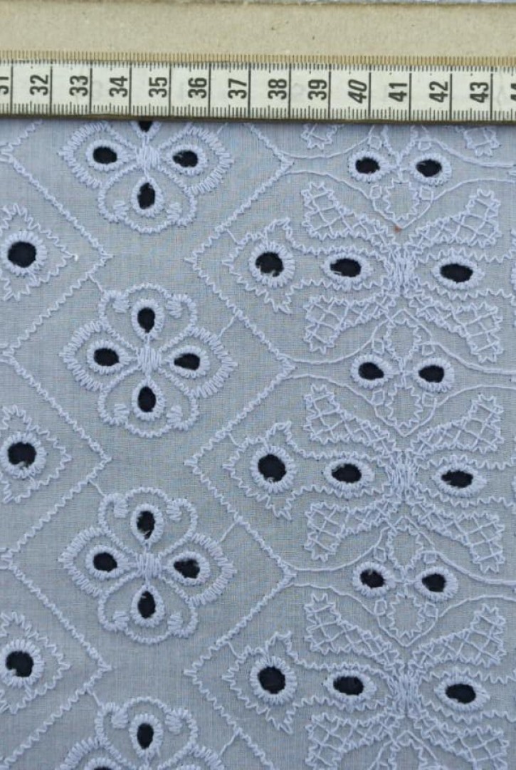 Lila Pamuk Bohrer Desenli Brode