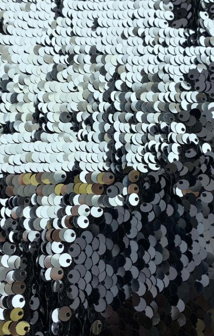 9614 PULLU KUMAŞ/İTHAL/LEZ/SİYAH-GÜMÜŞ