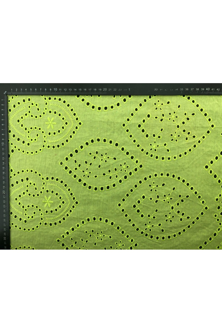 Siirt Yeşili Bohrerli Pamuk Polyester Vual İthal Brode