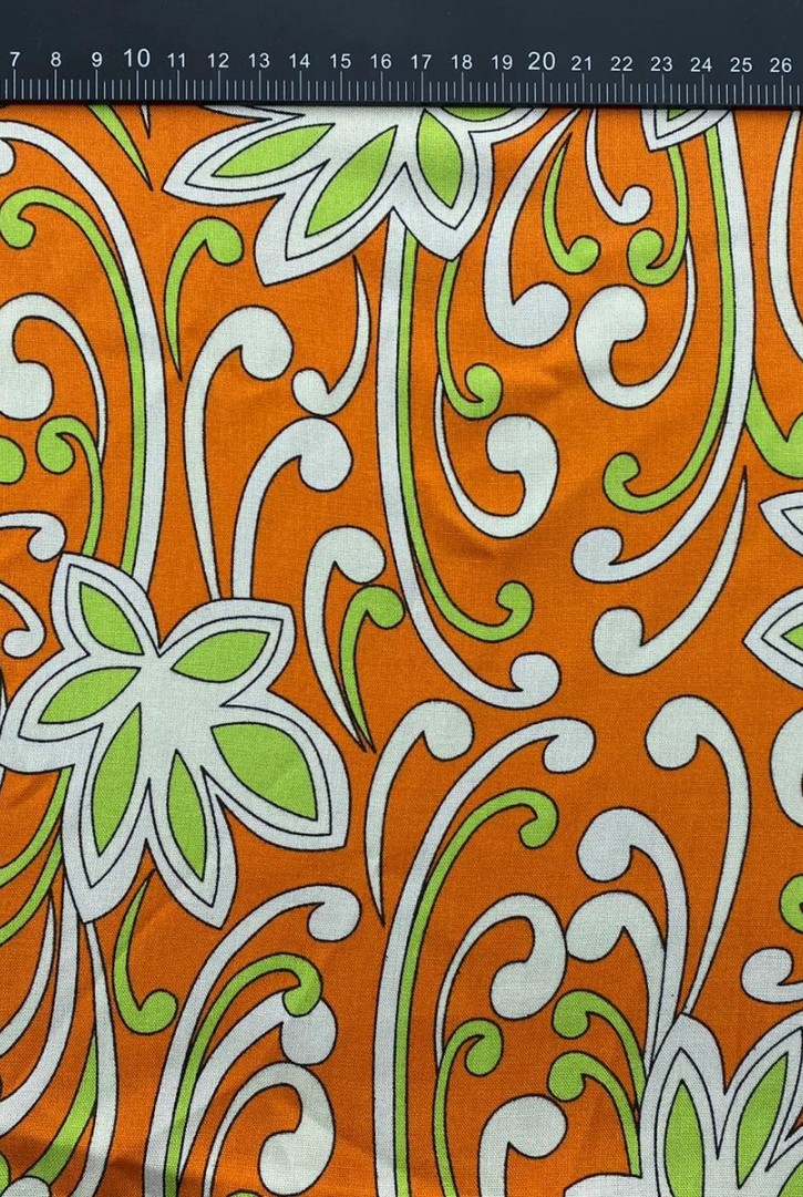 Turuncu Renk Viskon Kumaş