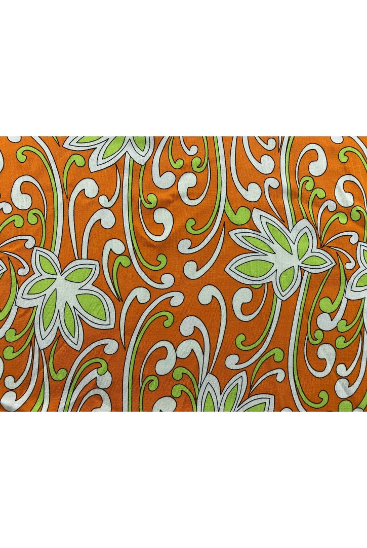 Turuncu Renk Viskon Kumaş