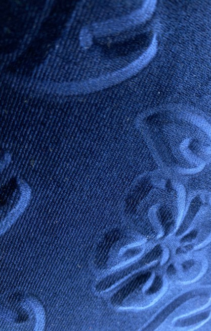 Lacivert 3D Baskılı Kadife Polyester Kumaş