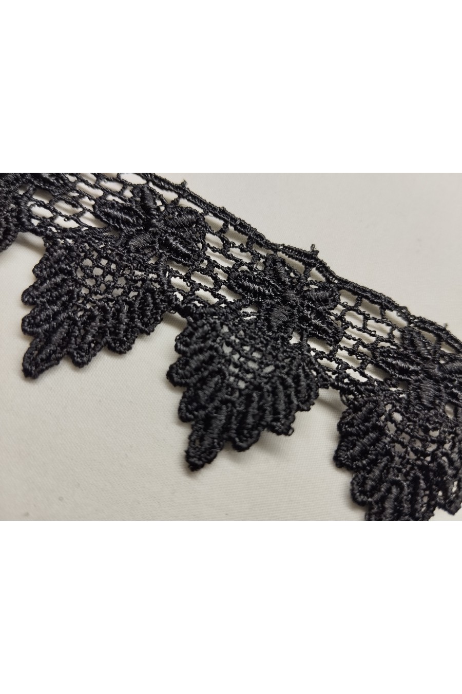 Siyah Yerli Güpür Brode Bant