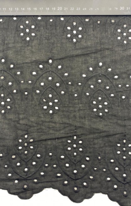 Siyah Pamuk Polyester İşletme Brode