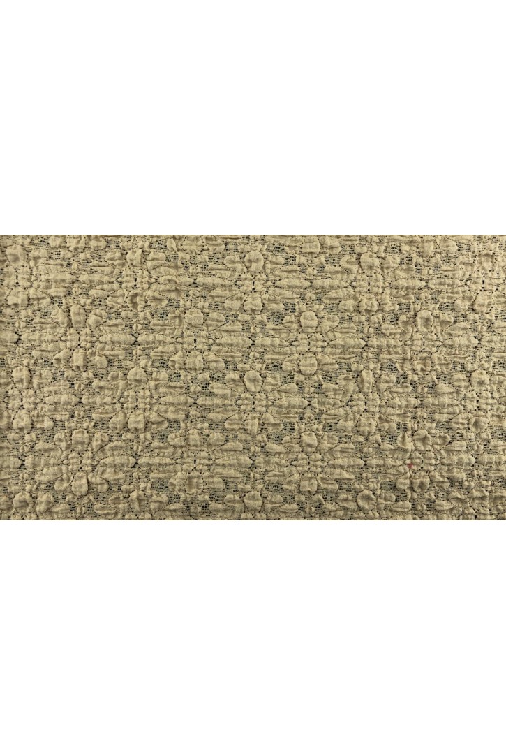 Bej Likralı Pamuk Naylon İthal Dantel