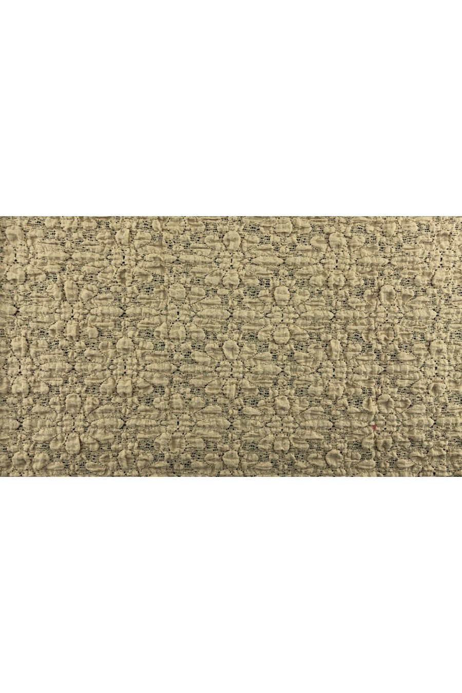 12843-KG Bej Likralı Pamuk Naylon İthal Dantel