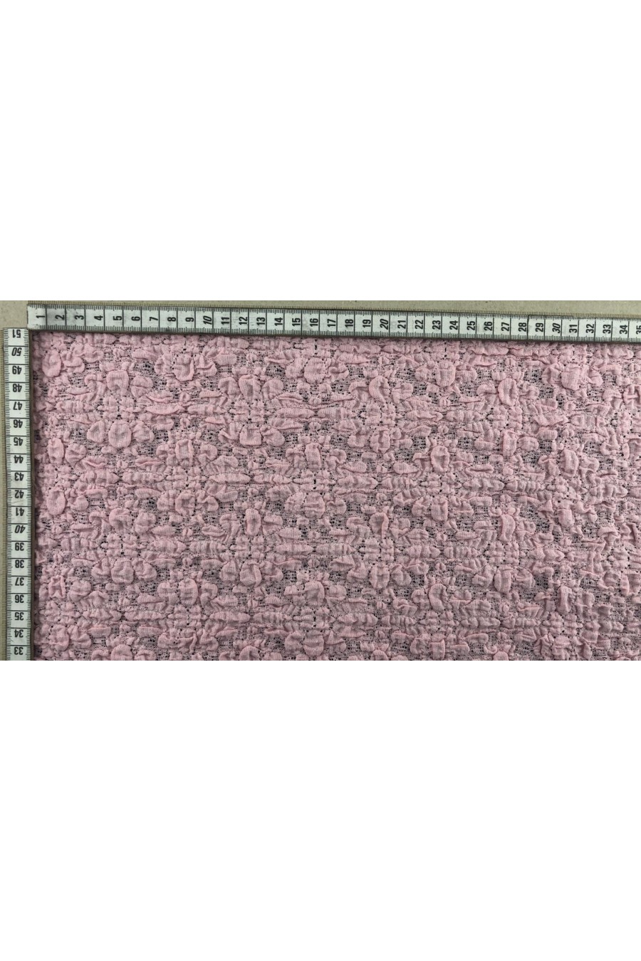 12843-KG Pembe Likralı Pamuk Naylon İthal Dantel, 120 cm