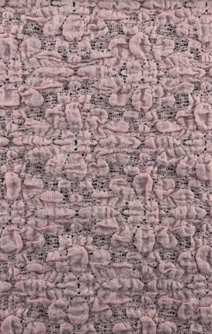 Pembe Likralı Pamuk Naylon İthal Dantel, 120 cm