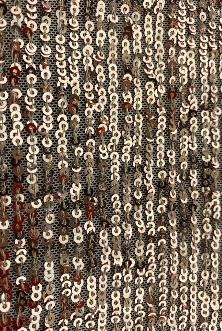 Bej-Gold Zara Payet Pullu Kumaş, 130 cm