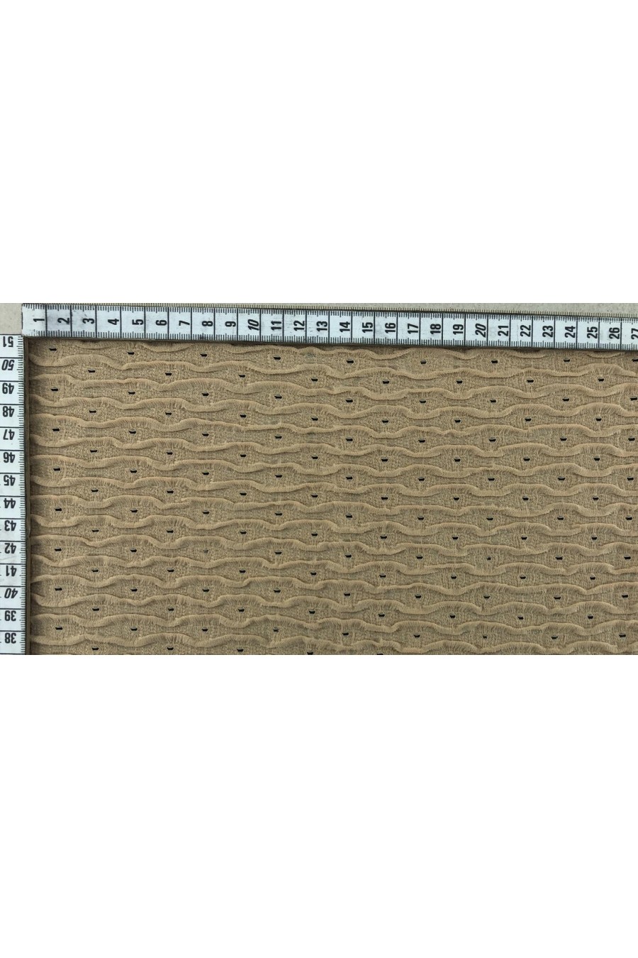 12847-KG Bej Naylon Likralı İthal Dantel Kumaş - 115 cm