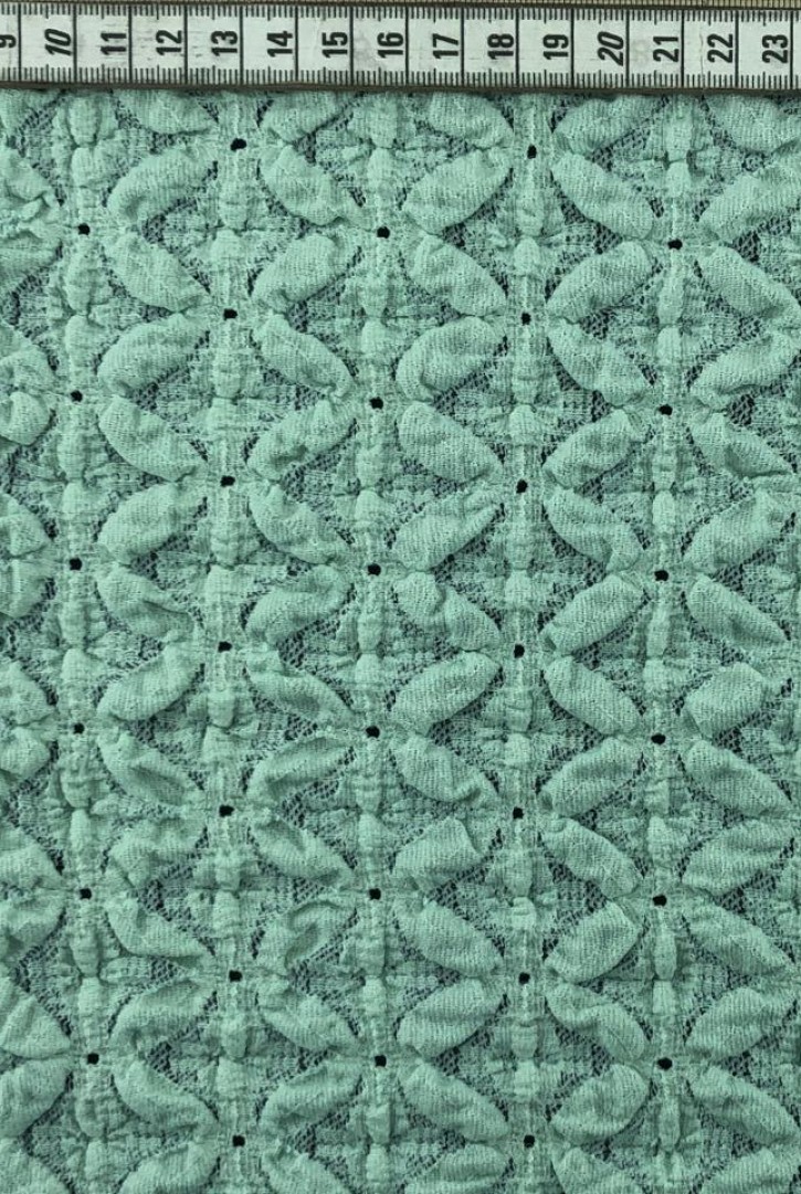 Mint Pamuk Naylon Likralı Dantel