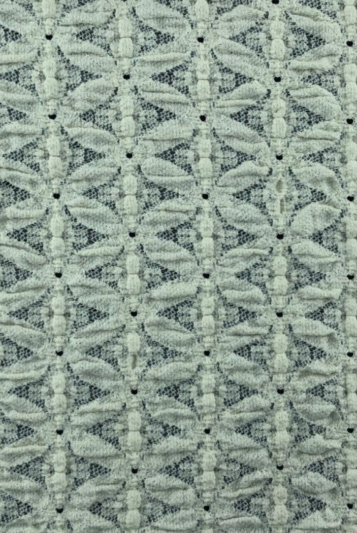 Krem Pamuk Naylon Likralı Dantel