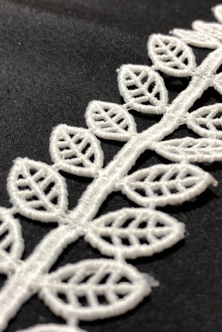 3,5 cm Ham Mat Polyester Güpür Brode Bant