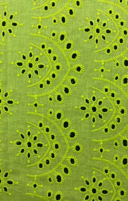 Siirt Green İthal Bohrerli Pamuk Polyester Brode