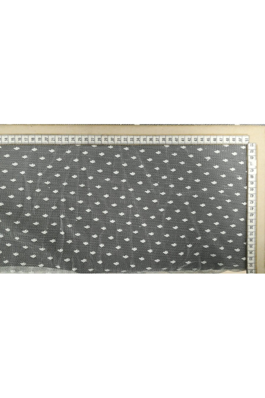 Puantiyeli Ham Tül Kumaş, Polyester, 135 cm