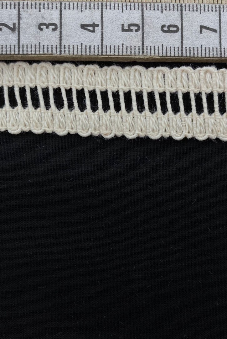 Ham Pamuk Kopanakı Dantel Bant, 2 cm