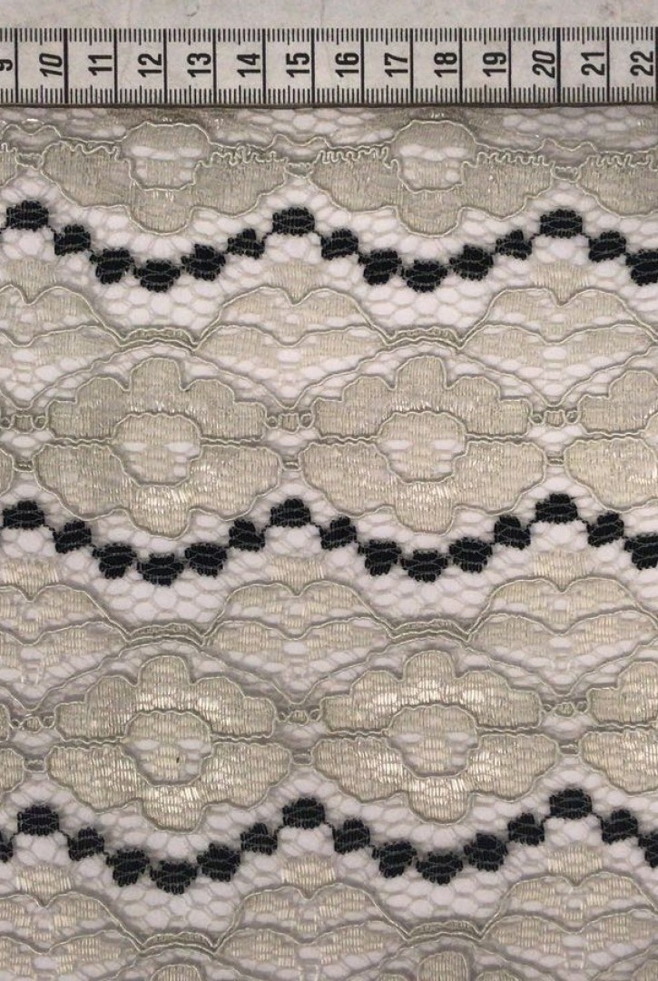 Kordlu Açık Gri Dantel