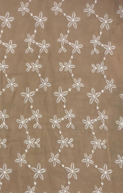 Kahve Zemin Bej İplik Vual Brode