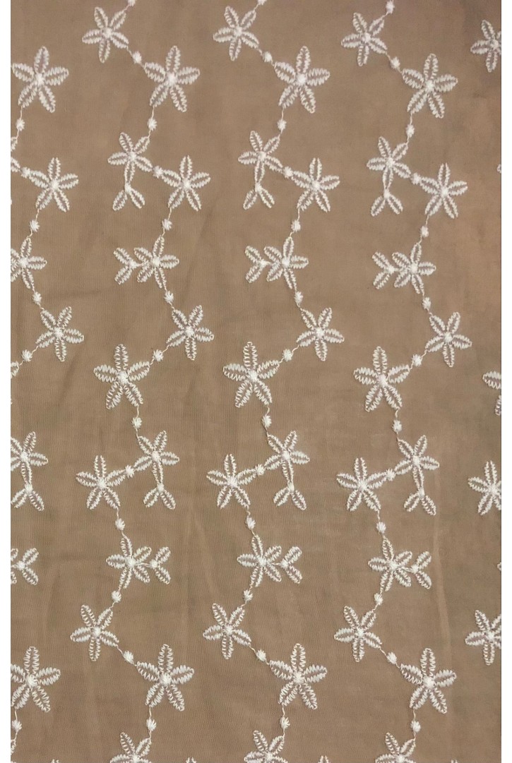 Kahve Zemin Bej İplik Vual Brode