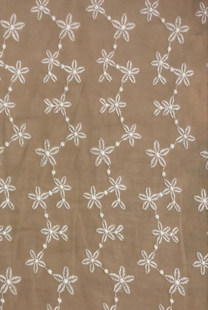 Kahve Zemin Bej İplik Vual Brode