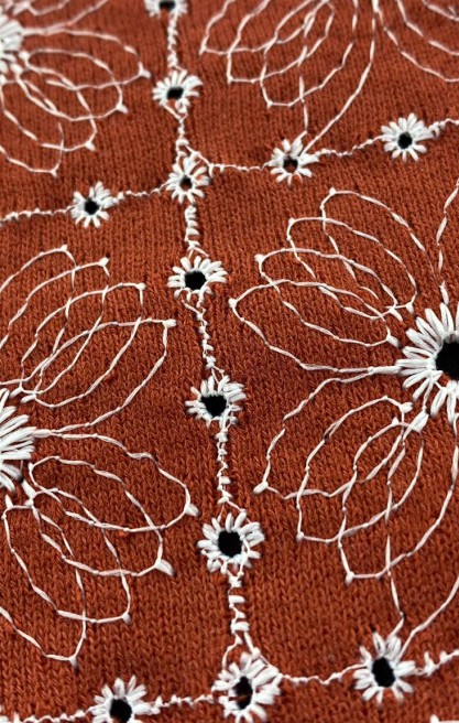 22757 BRODE/YERLİ/LEZ/ÜÇ İPLİK/PAMUK POLYESTER/KİREMİT/135 CM