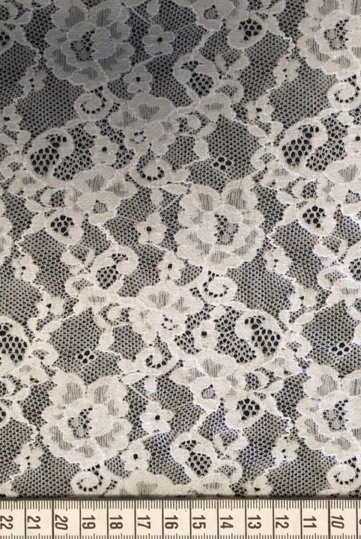 Yerli Likralı Polyester Dantel