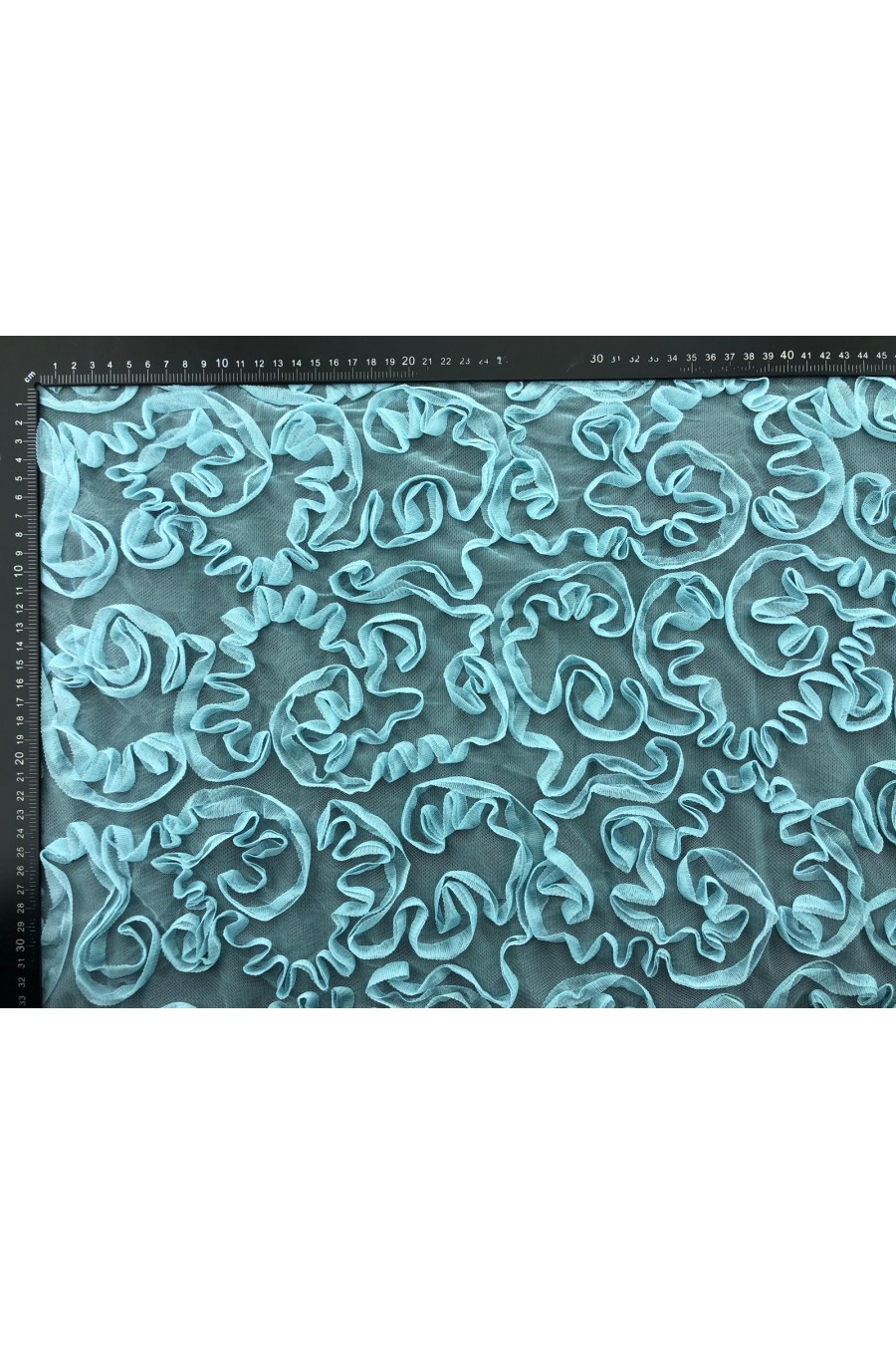 11202-METRE Mint Süzeneli Tül Kumaş - Yerli Polyester, 130 cm (11202)