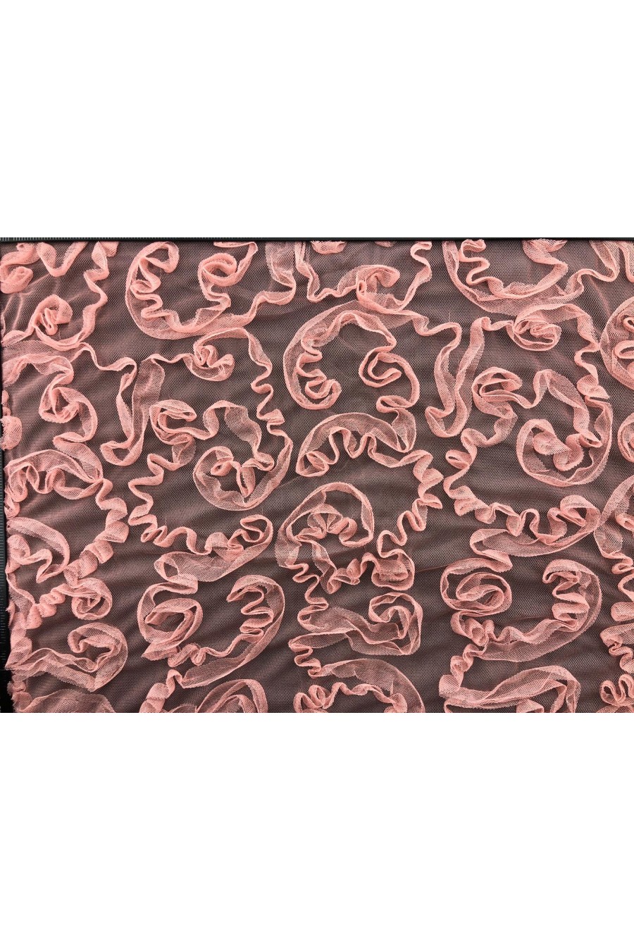 11202-METRE Somon Süzeneli Tül Kumaş - Yerli Polyester, 130 cm (11202)