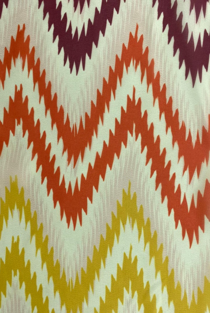 Dijital Baskılı Renkli Şifon Kumaş