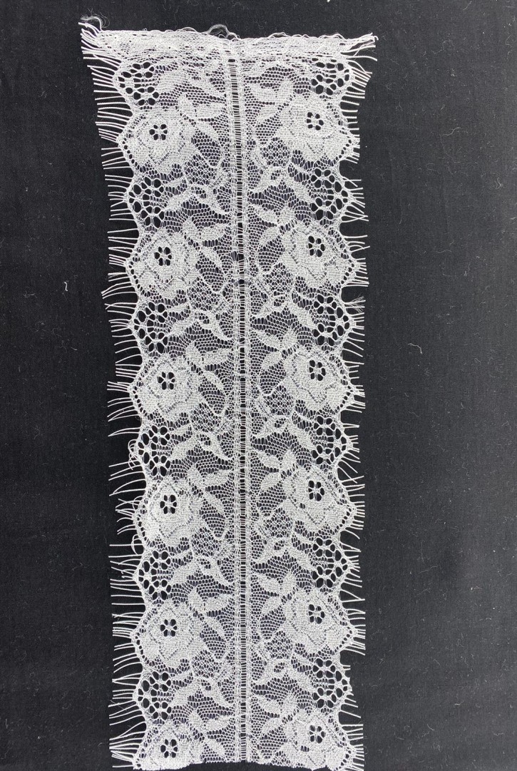 Ham Renk Sakallı Naylon Yerli Dantel Bant - 11 cm