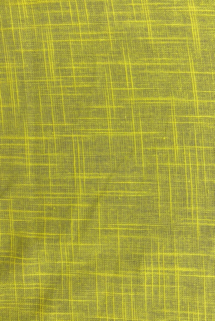 Koyu Sarı Renkli Flanelli Pamuk Keten Kumaş, Yerli