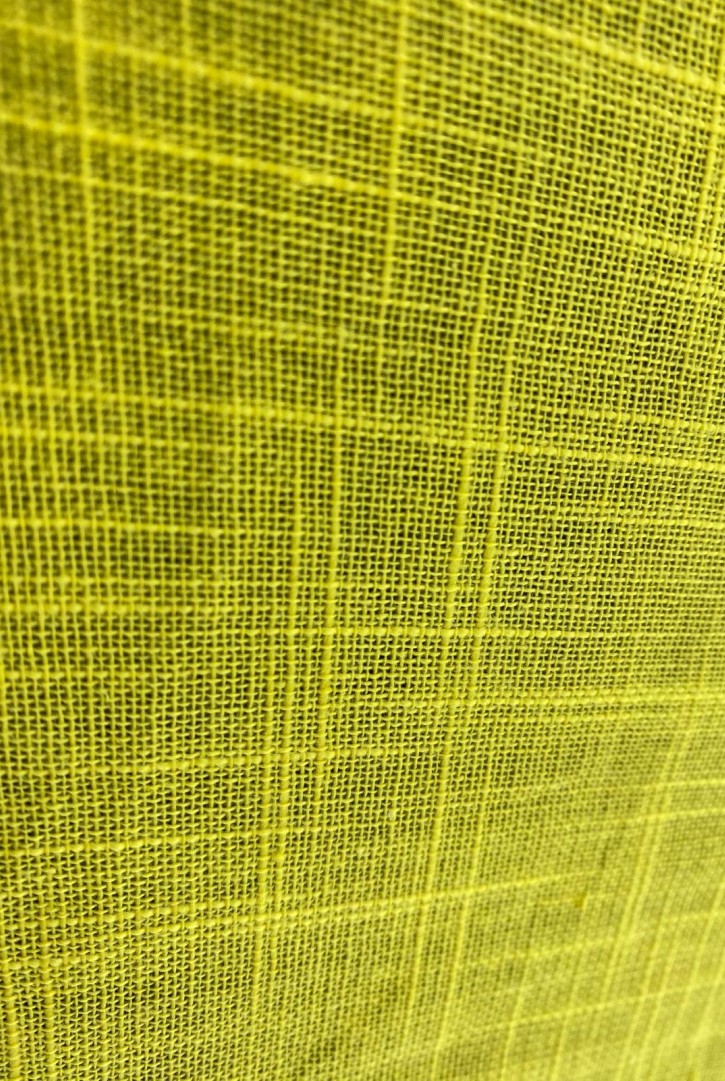 Koyu Sarı Renkli Flanelli Pamuk Keten Kumaş, Yerli