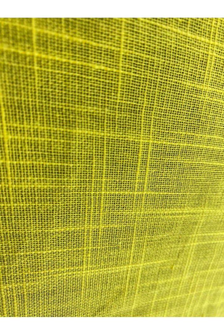 Koyu Sarı Renkli Flanelli Pamuk Keten Kumaş, Yerli