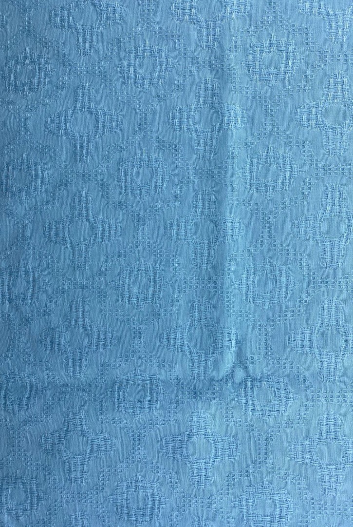 Mavi Likralı Pamuk Kumaş, Yerli, 148 cm