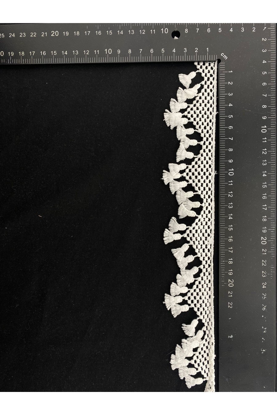 8010-METRE Beyaz Polyester Güpür Brode Bant