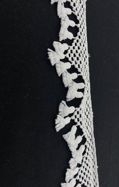 Beyaz Polyester Güpür Brode Bant