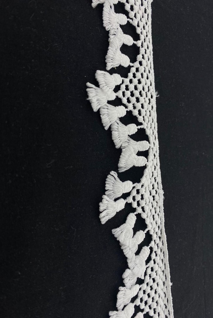 Beyaz Polyester Güpür Brode Bant