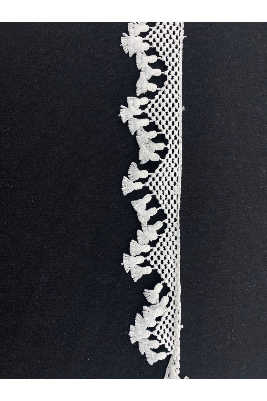 8010-METRE Beyaz Polyester Güpür Brode Bant