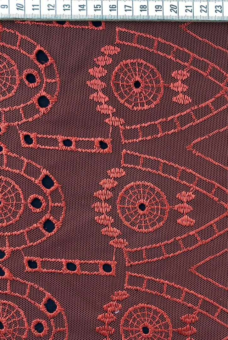 Kiremit Renk Bohreli Tül