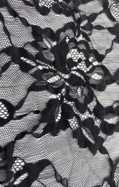 Sakallı Siyah Jakart Dantel Bant, İthal