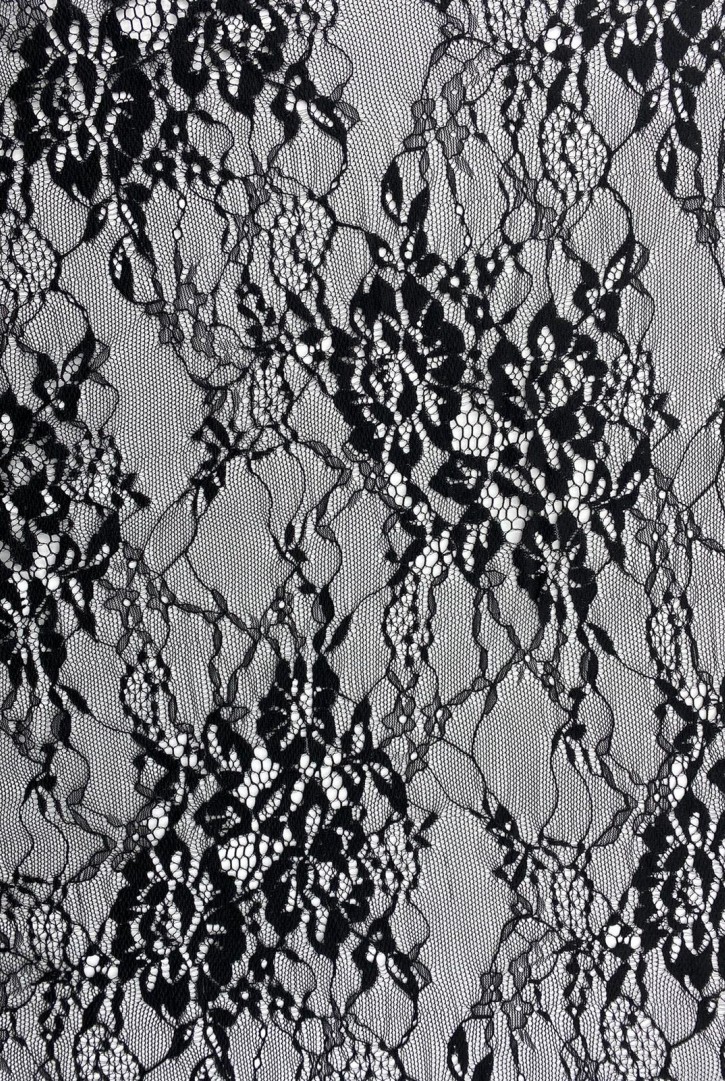 Siyah Sakallı Kesilmiş Naylon Dantel Bant - 9946 Model, 48 cm