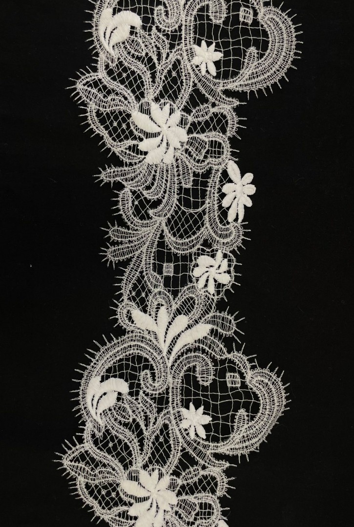 22852 DANTEL/İTHAL/BANT/POLYESTER/APLİKE/BEYAZ/14 CM