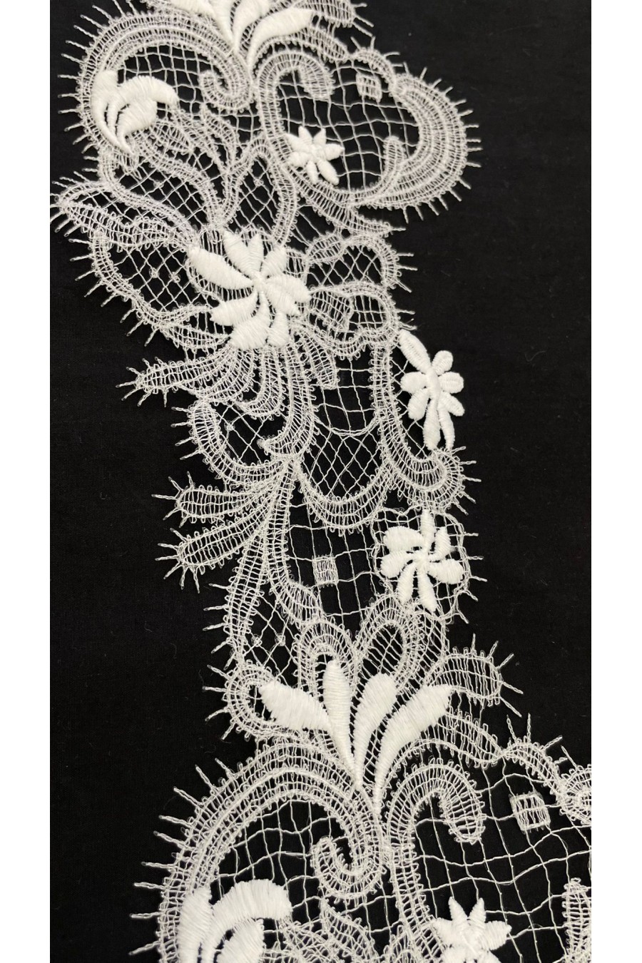 22852 DANTEL/İTHAL/BANT/POLYESTER/APLİKE/BEYAZ/14 CM