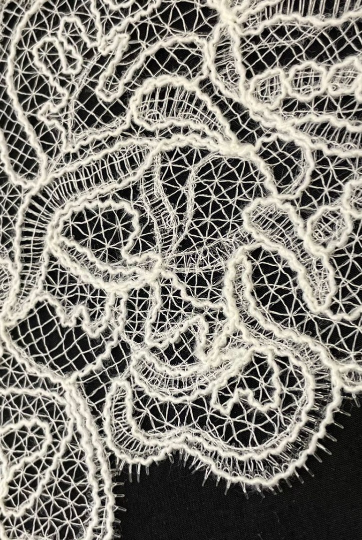 22855 DANTEL/İTHAL/BANT/POLYESTER/APLİKE/BEYAZ/17 CM